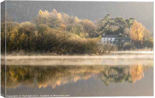 Stables Hill Farm Derwentwater Lake District Canvas Print by Fred Bell