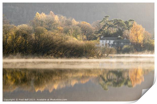 Stables Hill Farm Derwentwater Lake District Print by Fred Bell