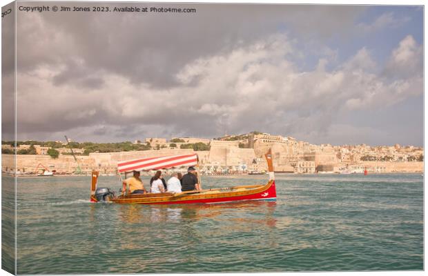 Maltese Ferry Boat (2) Canvas Print by Jim Jones