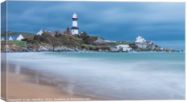 Shroove Lighthouse, County Donegal, Ireland Canvas Print by jim Hamilton