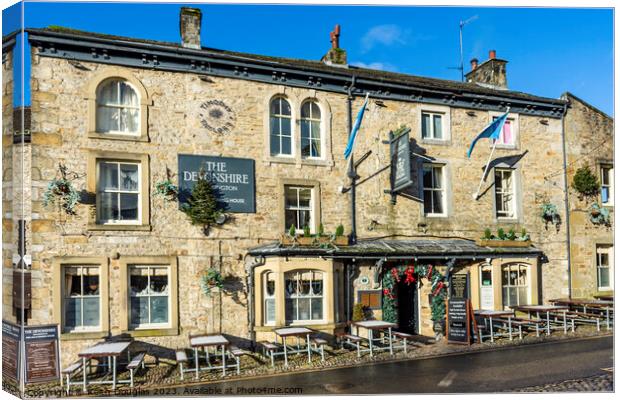 The Devonshire (or Drovers ) Arms in Grassington Canvas Print by Keith Douglas