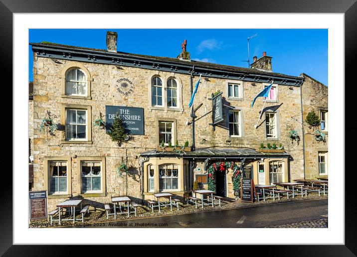 The Devonshire (or Drovers ) Arms in Grassington Framed Mounted Print by Keith Douglas