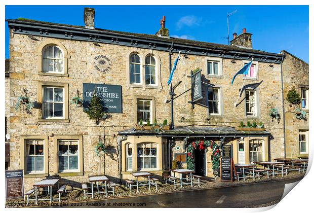 The Devonshire (or Drovers ) Arms in Grassington Print by Keith Douglas