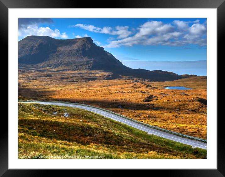 Quinag Sail Gharbh Mountain Assynt Scotland Road To Durness NC500 Route Framed Mounted Print by OBT imaging