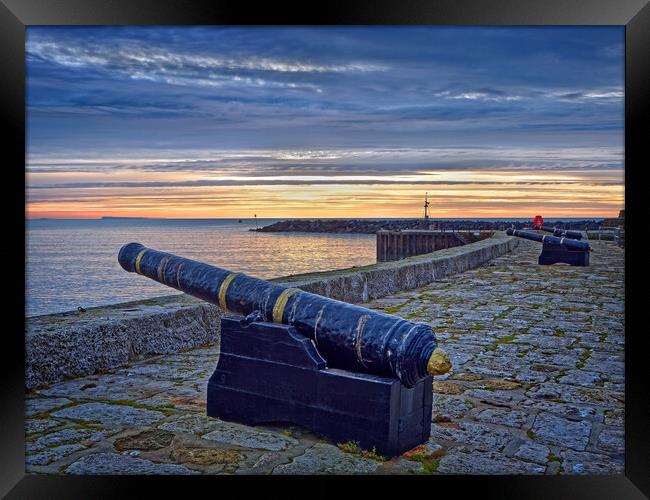 Lyme Regis Harbour Sunrise Framed Print by Darren Galpin