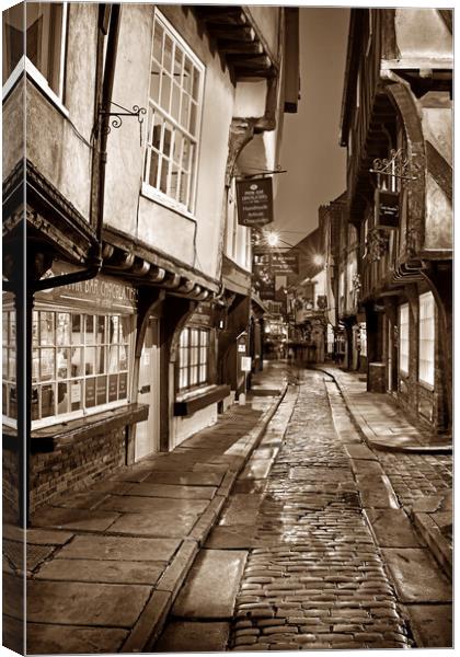 The Shambles at Night  Canvas Print by Darren Galpin