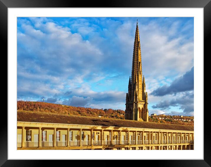 Halifax Piece Hall and Square Church Spire Framed Mounted Print by Darren Galpin