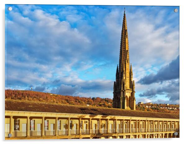 Halifax Piece Hall and Square Church Spire Acrylic by Darren Galpin