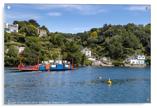 Bodinnick Ferry & Ferryside, Cornwall Acrylic by Jim Monk