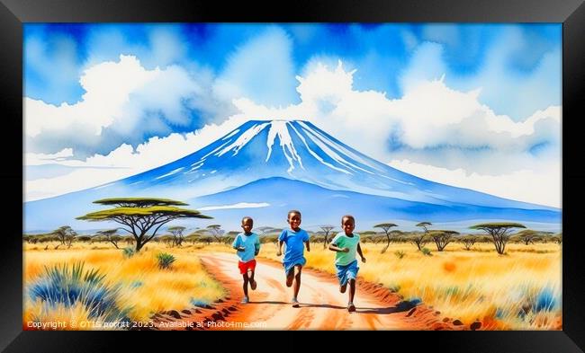 THE SPIRIT OF AFRICA 4 Framed Print by OTIS PORRITT