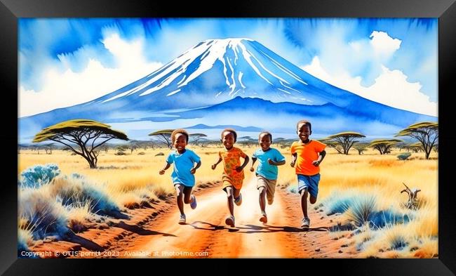 THE SPIRIT OF AFRICA 5 Framed Print by OTIS PORRITT