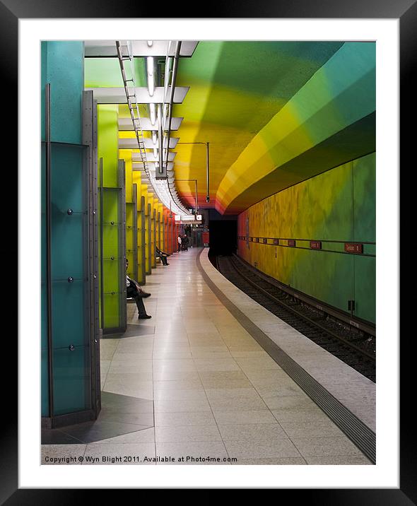 Munich U-Bahn - No.2 Framed Mounted Print by Wyn Blight