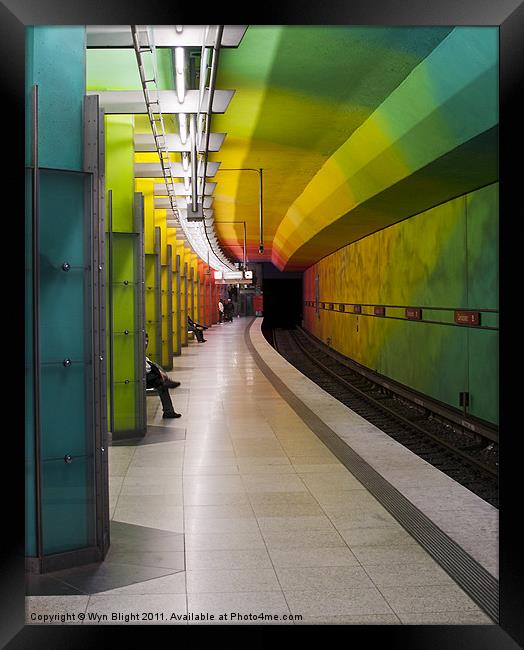 Munich U-Bahn - No.2 Framed Print by Wyn Blight