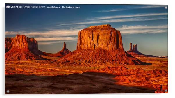 Magnificent Buttes of Monument Valley Acrylic by Derek Daniel