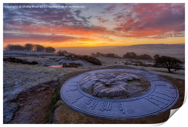 Alfred Wainwright Monument (Winter Sunrise) Print by Shafiq Khan