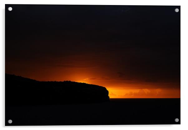 Sunrise Through The Darkness On Malta Island Acrylic by Artur Bogacki