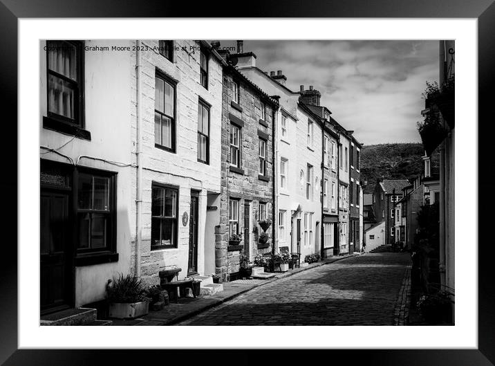 Staithes street Framed Mounted Print by Graham Moore