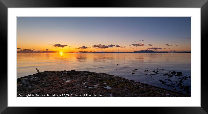 Sunset over the Firth of Clyde Framed Mounted Print by Rodney Hutchinson