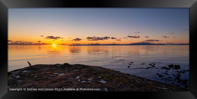 Sunset over the Firth of Clyde Framed Print by Rodney Hutchinson
