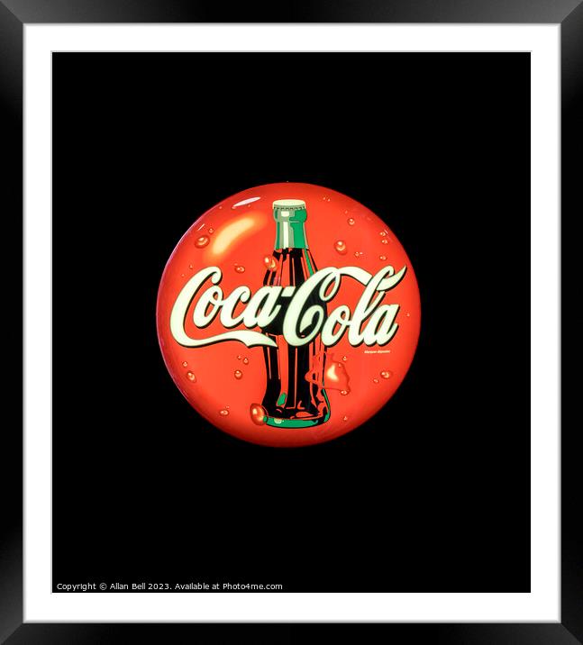 Old Coca-Cola advertising sign. Framed Mounted Print by Allan Bell