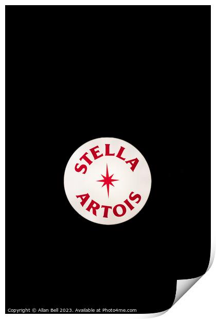 Stella Artois sign  Print by Allan Bell