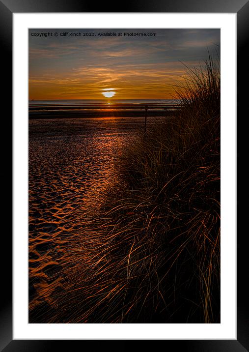 Sun and dunes Framed Mounted Print by Cliff Kinch