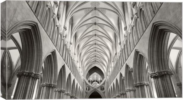 Wells cathedral  Canvas Print by Kevin Howchin