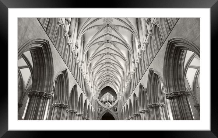 Wells cathedral  Framed Mounted Print by Kevin Howchin