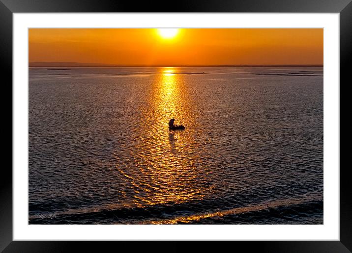 Suez Canal Sunset Framed Mounted Print by Kate Lake