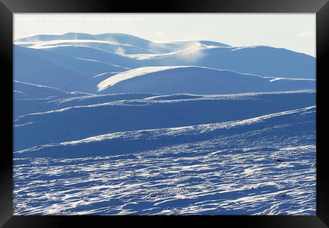 Snow wilderness in the Cairngorms Framed Print by Phil Banks