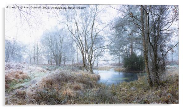 Frozen Pond Acrylic by Alan Dunnett
