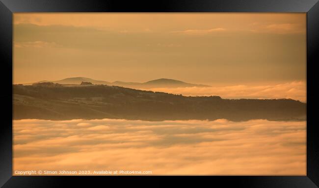 Cloud inversion  Framed Print by Simon Johnson