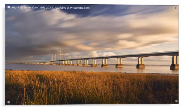 The Severn bridge at sunset Acrylic by Jamie Constable