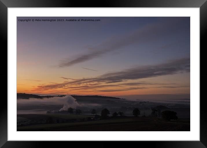 Dawn over the Culm valley Framed Mounted Print by Pete Hemington
