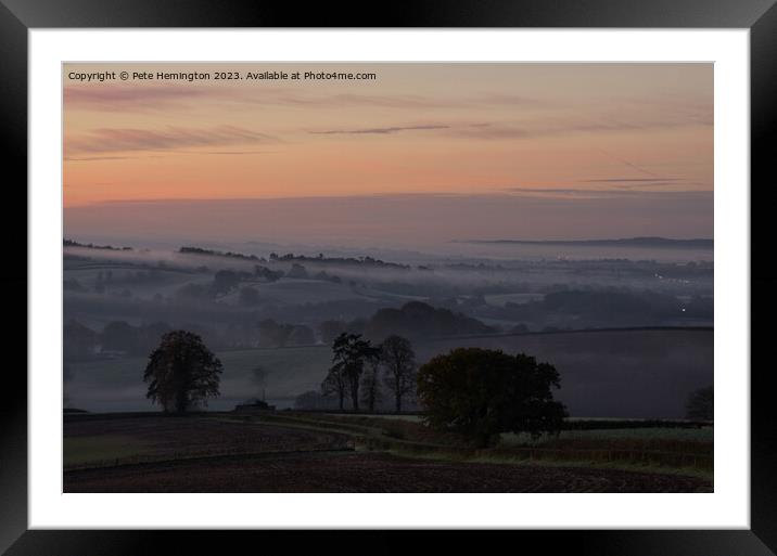 Dawn over Mid Devon Framed Mounted Print by Pete Hemington