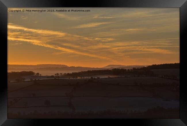 Sidmouth Gap and the Culm valley Framed Print by Pete Hemington