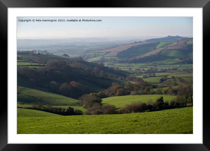 The Exe valley near Silverton Framed Mounted Print by Pete Hemington
