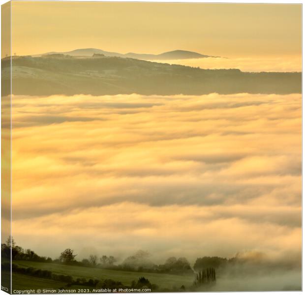 Cloud inversion Canvas Print by Simon Johnson