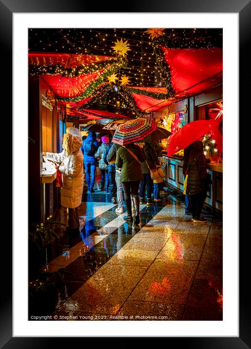 Christmas Market, Cologne, Germany Framed Mounted Print by Stephen Young