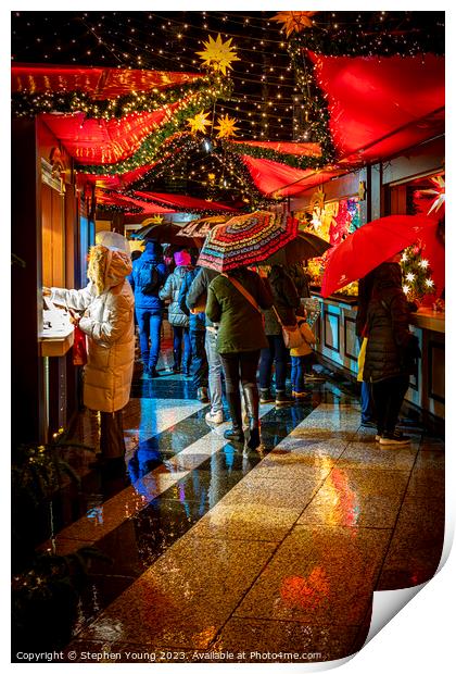 Christmas Market, Cologne, Germany Print by Stephen Young
