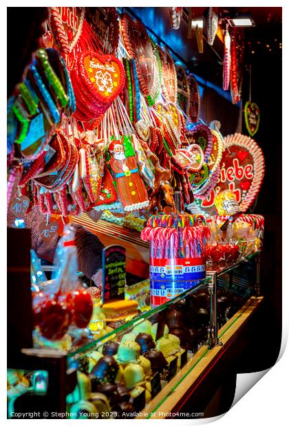 Christmas Market Candy Print by Stephen Young