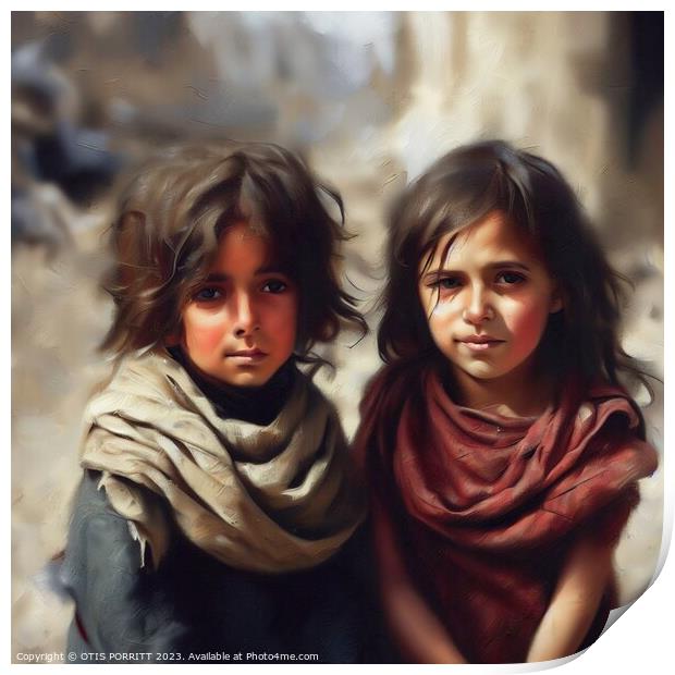 CHILDREN OF WAR (CIVIL WAR) SYRIA 2 Print by OTIS PORRITT