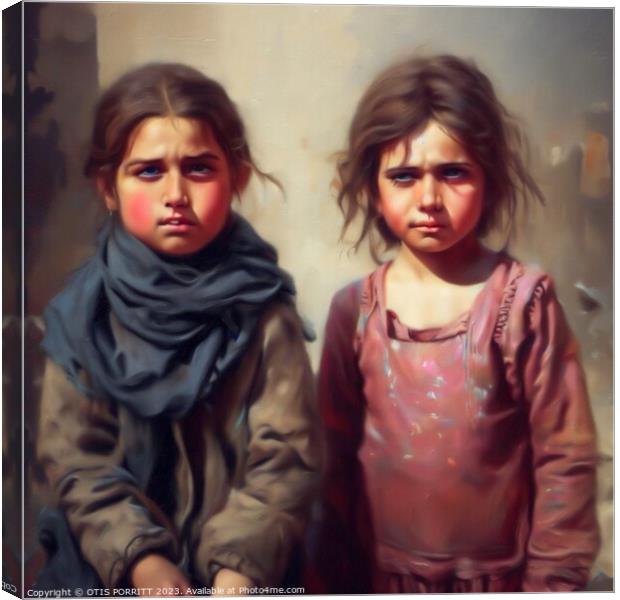 CHILDREN OF WAR (CIVIL WAR) SYRIA 3 Canvas Print by OTIS PORRITT