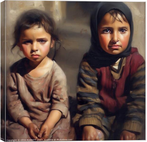 CHILDREN OF WAR (CIVIL WAR) SYRIA 4 Canvas Print by OTIS PORRITT