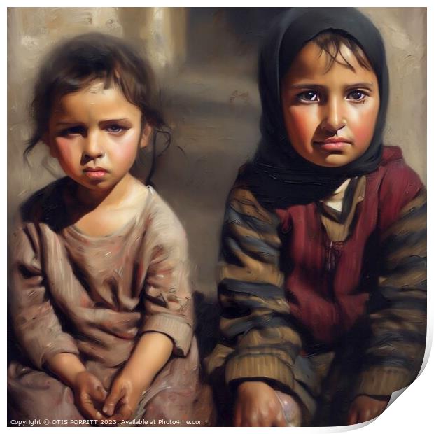 CHILDREN OF WAR (CIVIL WAR) SYRIA 4 Print by OTIS PORRITT