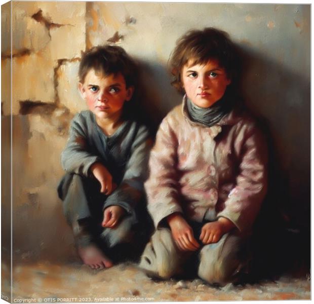 CHILDREN OF WAR (CIVIL WAR) SYRIA 5 Canvas Print by OTIS PORRITT