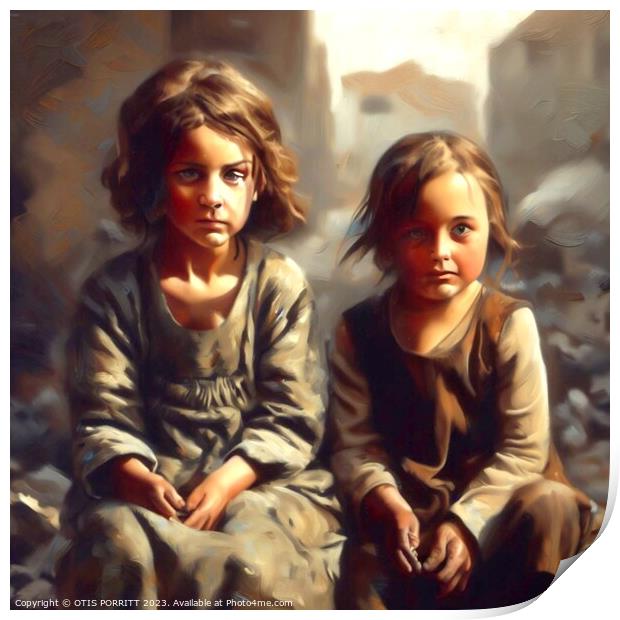 CHILDREN OF WAR (CIVIL WAR) SYRIA 6 Print by OTIS PORRITT