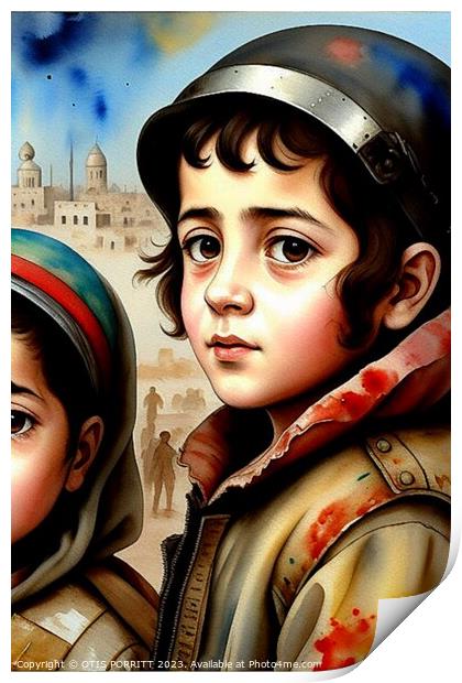 CHILDREN OF WAR (CIVIL WAR) SYRIA 10 Print by OTIS PORRITT