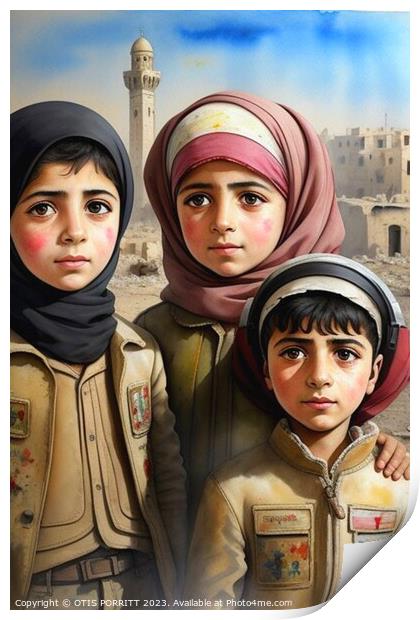 CHILDREN OF WAR (CIVIL WAR) SYRIA 11 Print by OTIS PORRITT