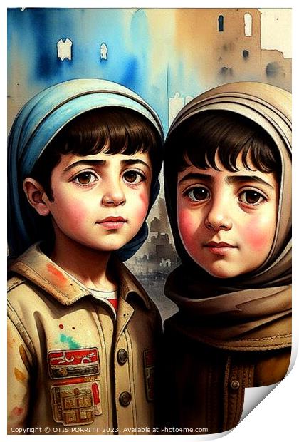 CHILDREN OF WAR (CIVIL WAR) SYRIA 12 Print by OTIS PORRITT